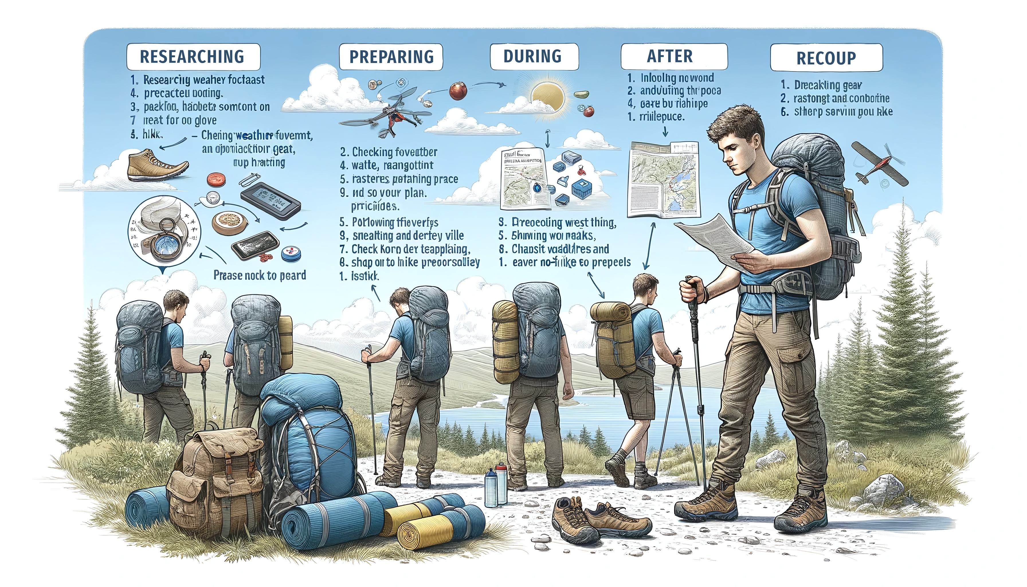 Preparing for a Hike: Before, During, and After